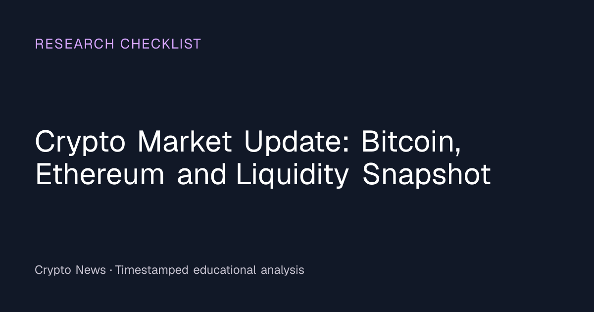 Editorial visual with a crypto research checklist
