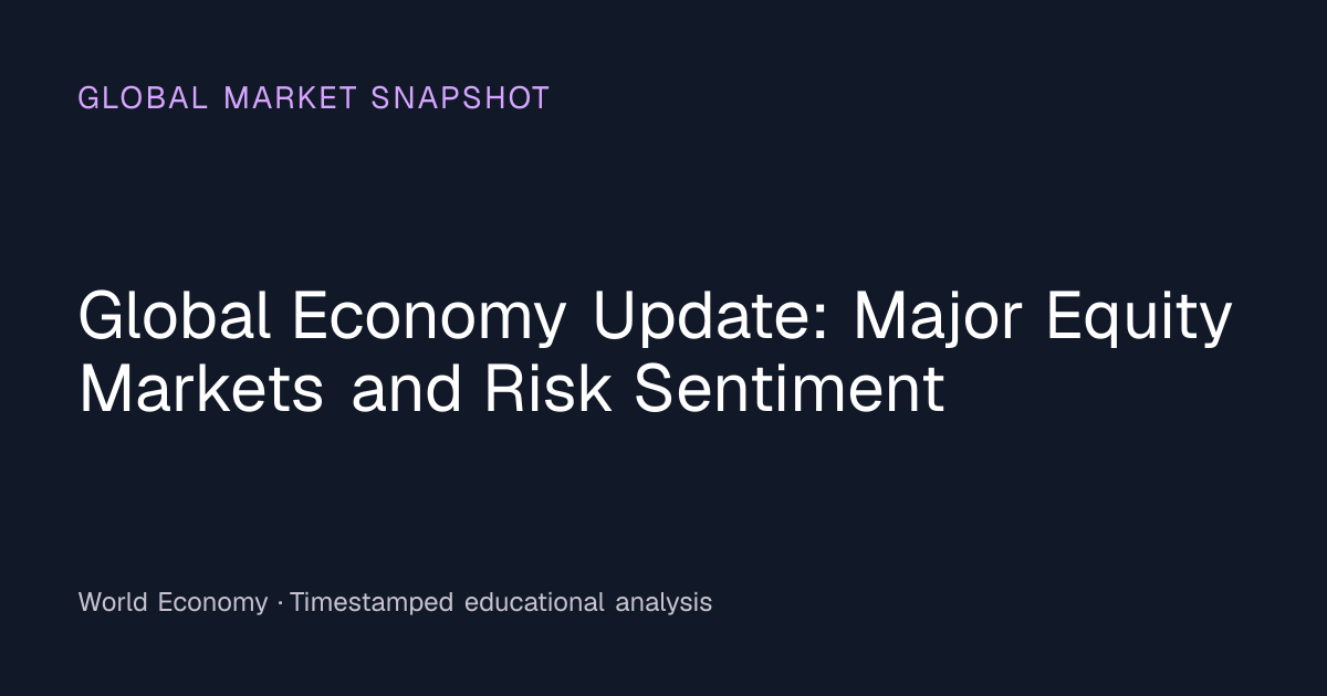 Editorial visual of major world equity markets